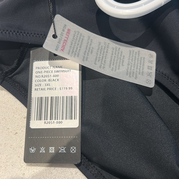 RELLECIGA Black High Cut Low Back One Piece Thong Swimsuit for Women - Picture 7 of 14